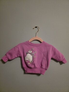 Carter's Purple Penguin Appliqué Sweatshirt